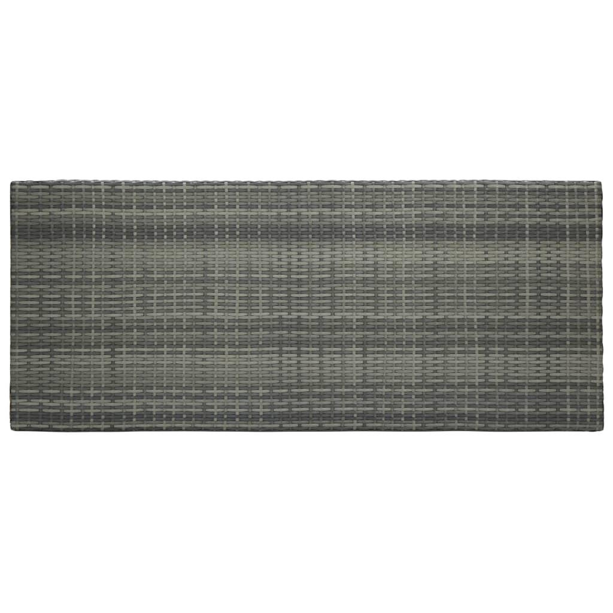 Voir la diapositive 4 : VIDAXL Table de bar de jardin Gris 140,5x60,5x110,5 cm Resine tressee