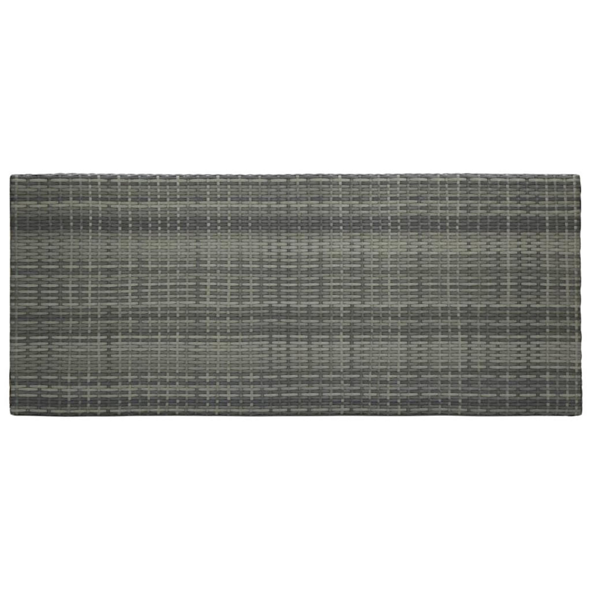 VIDAXL Table de bar de jardin Gris 140,5x60,5x110,5 cm Resine tressee