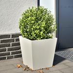 VIDAXL Jardiniere blanc 40x40x40 cm acier