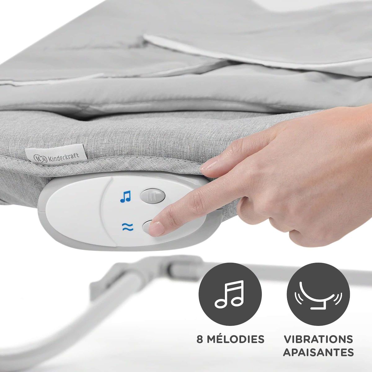 KINDERKRAFT Transat 2 en 1 - balancement apaisant avec musique et vibration