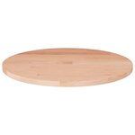 VIDAXL Dessus de table rond Ø50x1,5 cm Bois de chene massif non traite