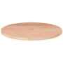 Voir la diapositive 1 : VIDAXL Dessus de table rond Ø50x1,5 cm Bois de chene massif non traite
