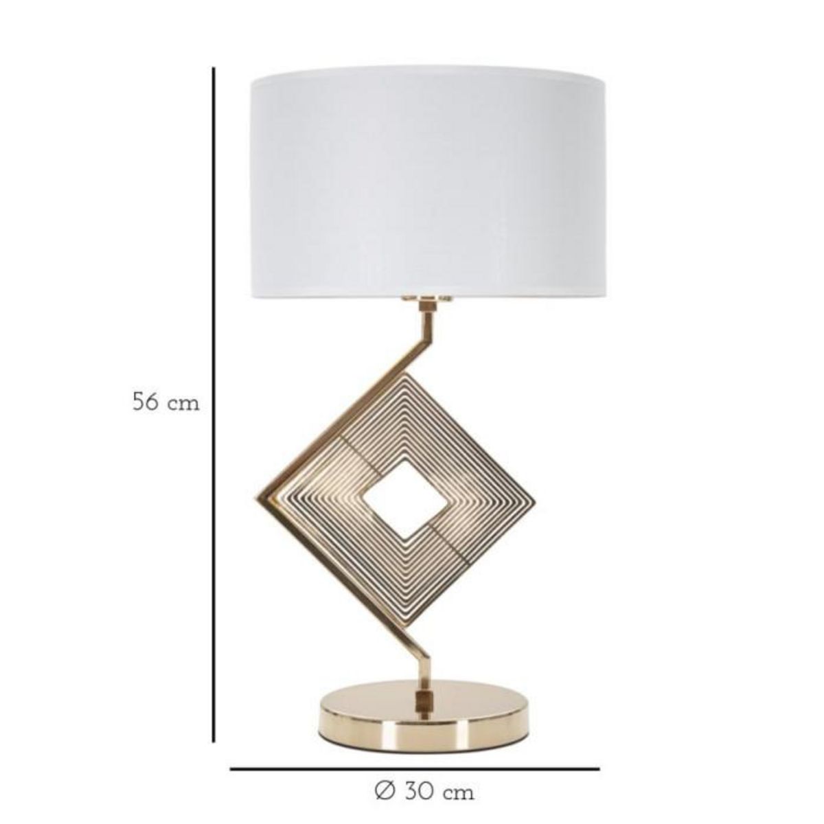 Paris Prix Lampe à Poser en Métal  Move  56cm Or & Blanc