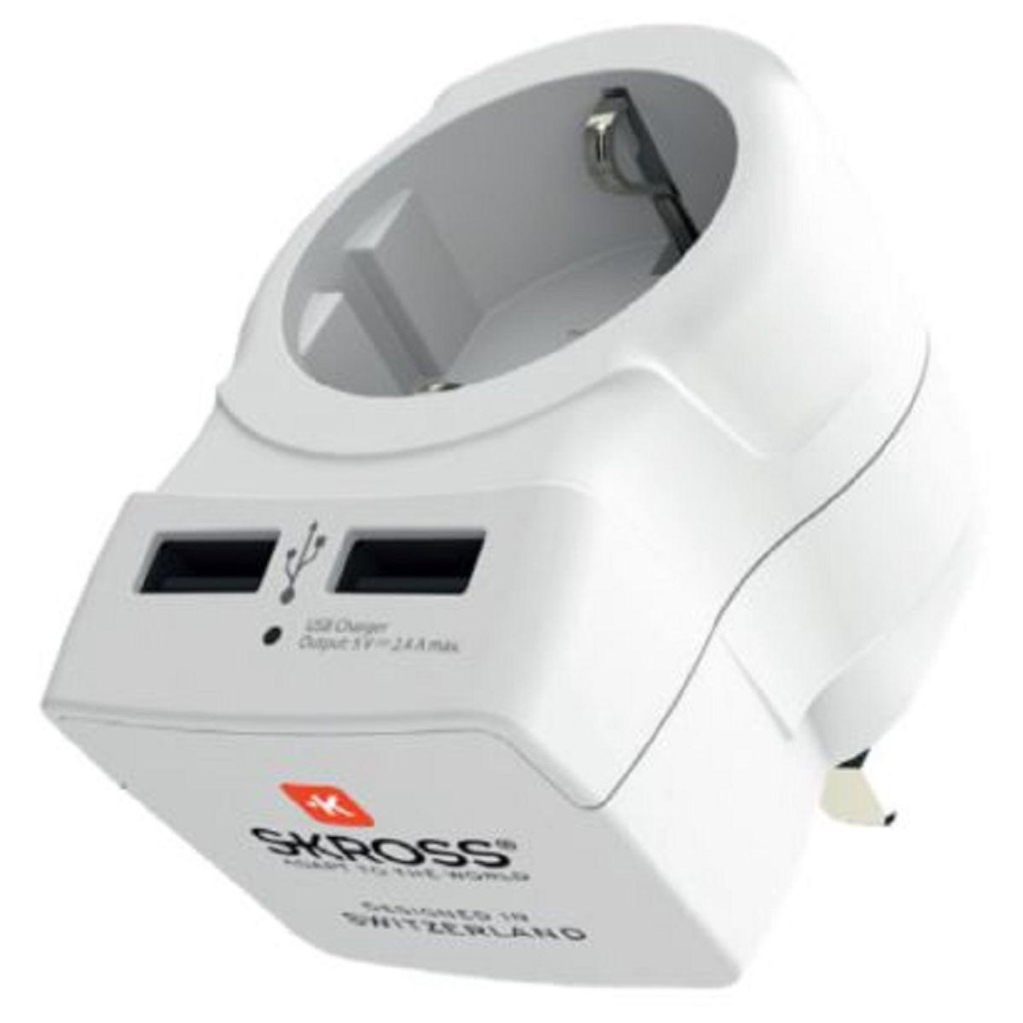 Skross Adaptateur de voyage Europe vers Angleterre + USB