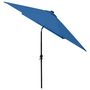 Voir la diapositive 5 : VIDAXL Parasol de jardin avec LED et mat en acier bleu azure 2x3 m