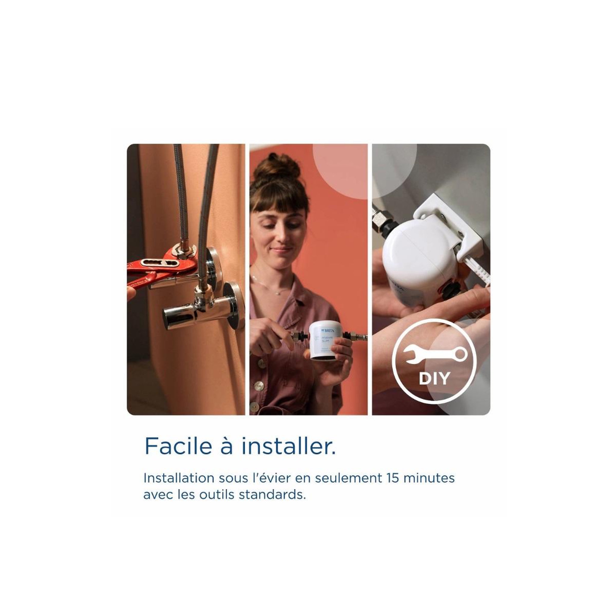 Voir la diapositive 3 : Brita Filtre sur robinet blanc - 1052846