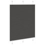 Voir la diapositive 3 : VIDAXL Store plisse noir 105x150 cm largeur du tissu 104,4cm polyester