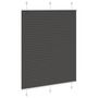 Voir la diapositive 3 : VIDAXL Store plisse noir 105x150 cm largeur du tissu 104,4cm polyester