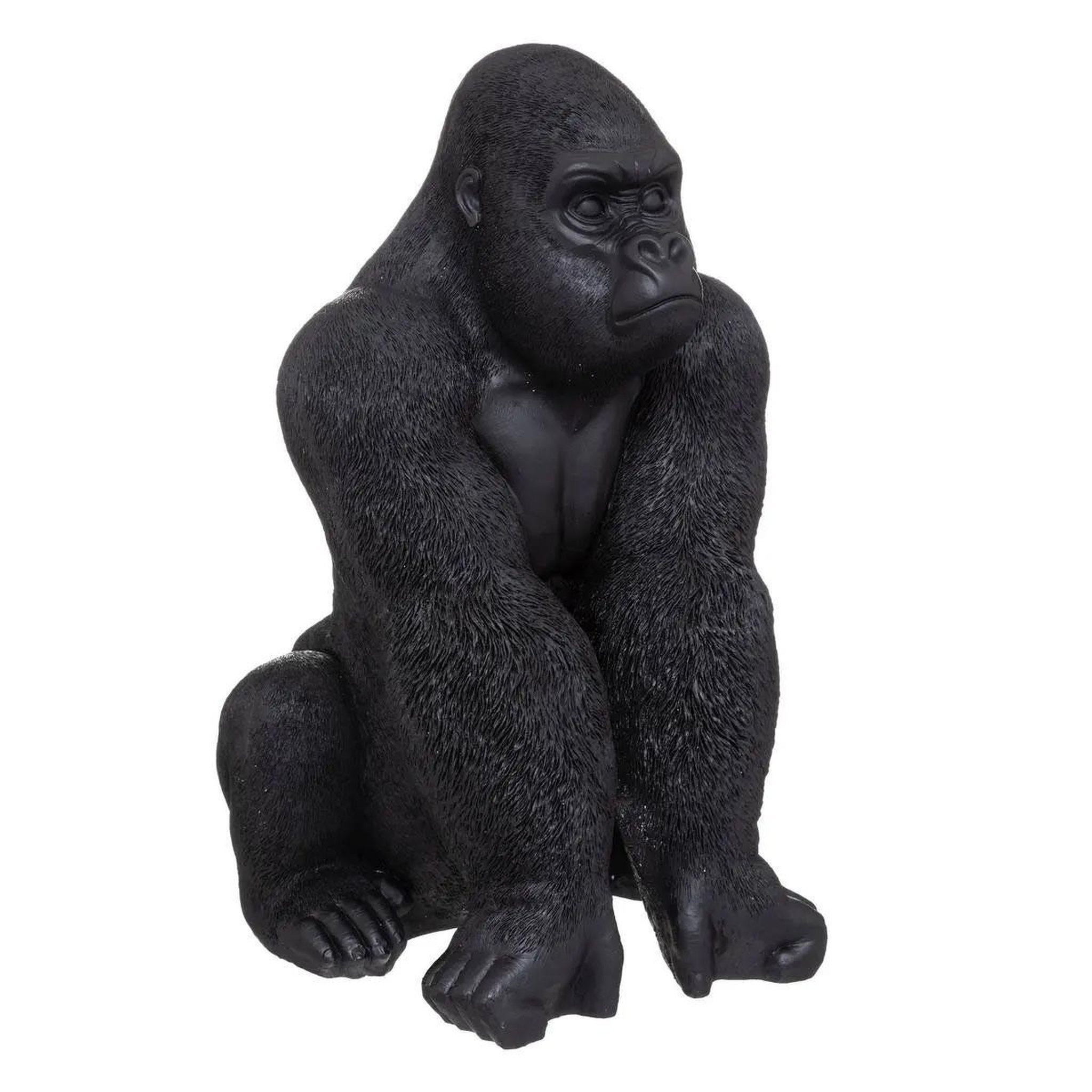 ATMOSPHERA Statue déco  gorille en résine  67cm noir