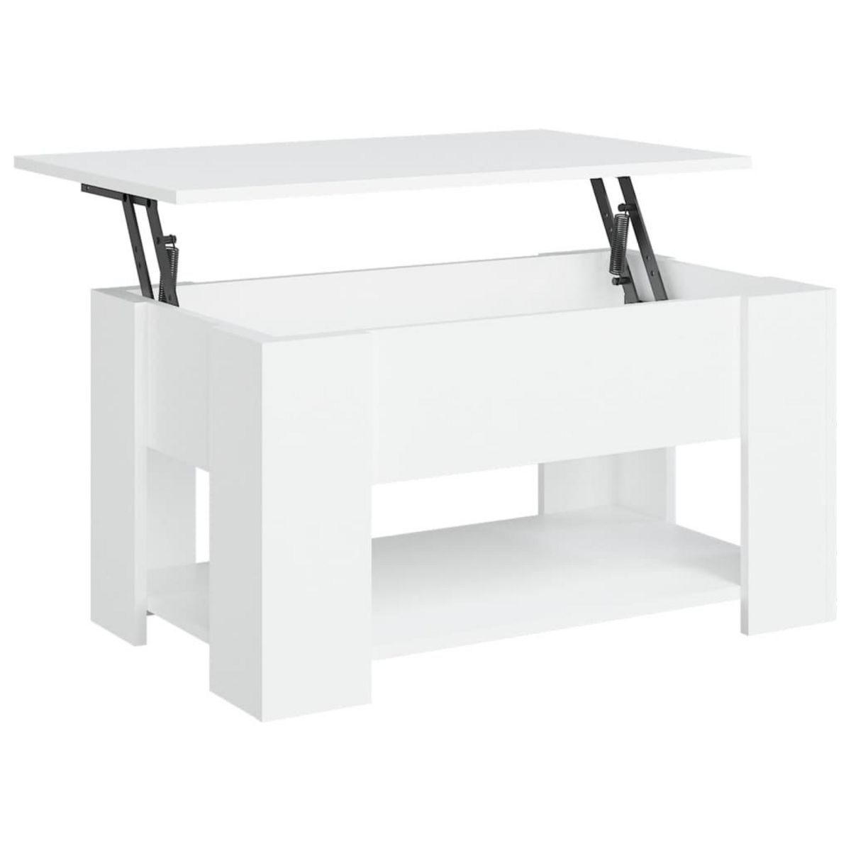 VIDAXL Table basse blanc 79x49x41 cm bois d'ingenierie