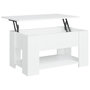Voir la diapositive 2 : VIDAXL Table basse blanc 79x49x41 cm bois d'ingenierie