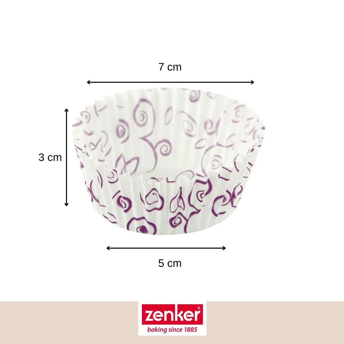 ZENKER Set pâtisserie avec 50 moules à muffins en papier, 2 bols à mixer, verre mesureur et spatule Zenker