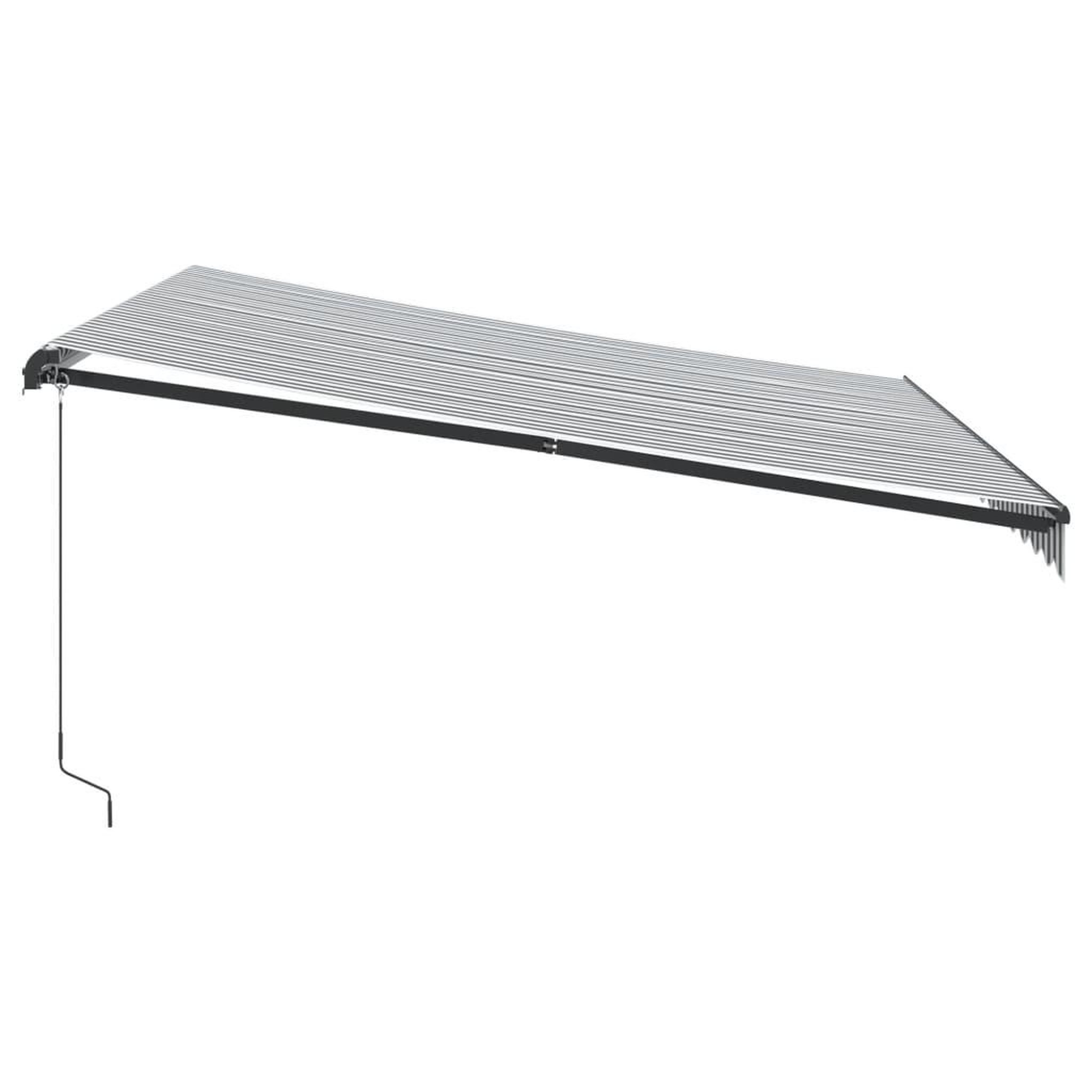 Voir la diapositive 4 : VIDAXL Auvent manuel retractable anthracite et blanc 400x350 cm