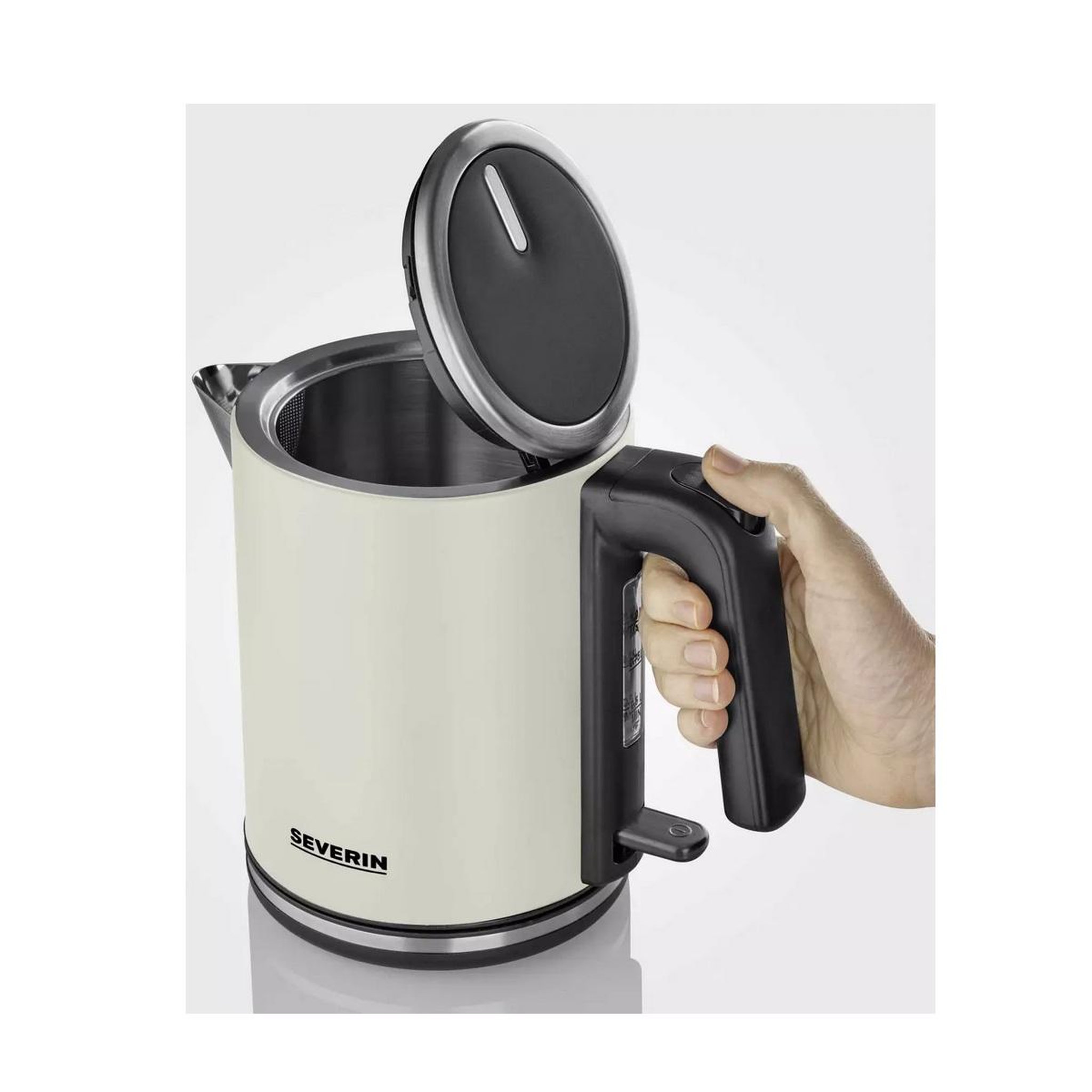 Voir la diapositive 2 : SEVERIN Bouilloire sans fil 1l 2400w inox laqué beige - wk9577
