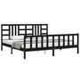 Voir la diapositive 4 : VIDAXL Cadre de lit sans matelas noir 200x200 cm bois massif de pin