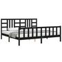 Voir la diapositive 4 : VIDAXL Cadre de lit sans matelas noir 200x200 cm bois massif de pin