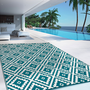 Voir la diapositive 3 : ID MARKET Tapis extérieur BAHAMAS bleu canard 180 x 280 CM