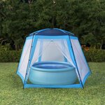 VIDAXL Tente de piscine Tissu 500x433x250 cm Bleu