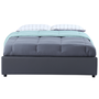 Voir la diapositive 3 : ID MARKET Lit coffre double MIAMI avec sommier 140 x 190 cm PVC gris