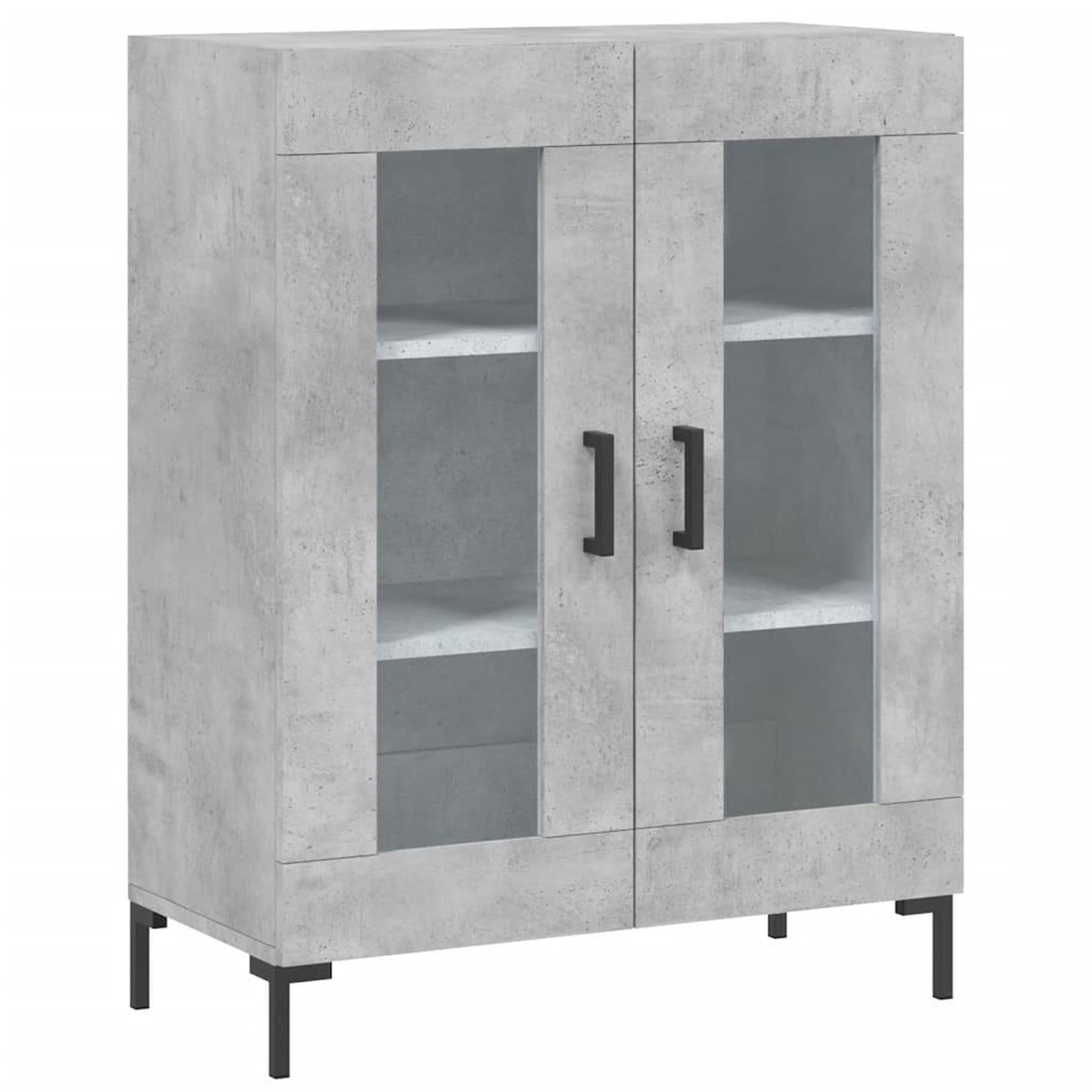 Voir la diapositive 2 : VIDAXL Buffet gris beton 69,5x34x90 cm bois d'ingenierie