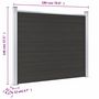 Voir la diapositive 6 : VIDAXL Panneau de cloture WPC 180x146 cm Noir