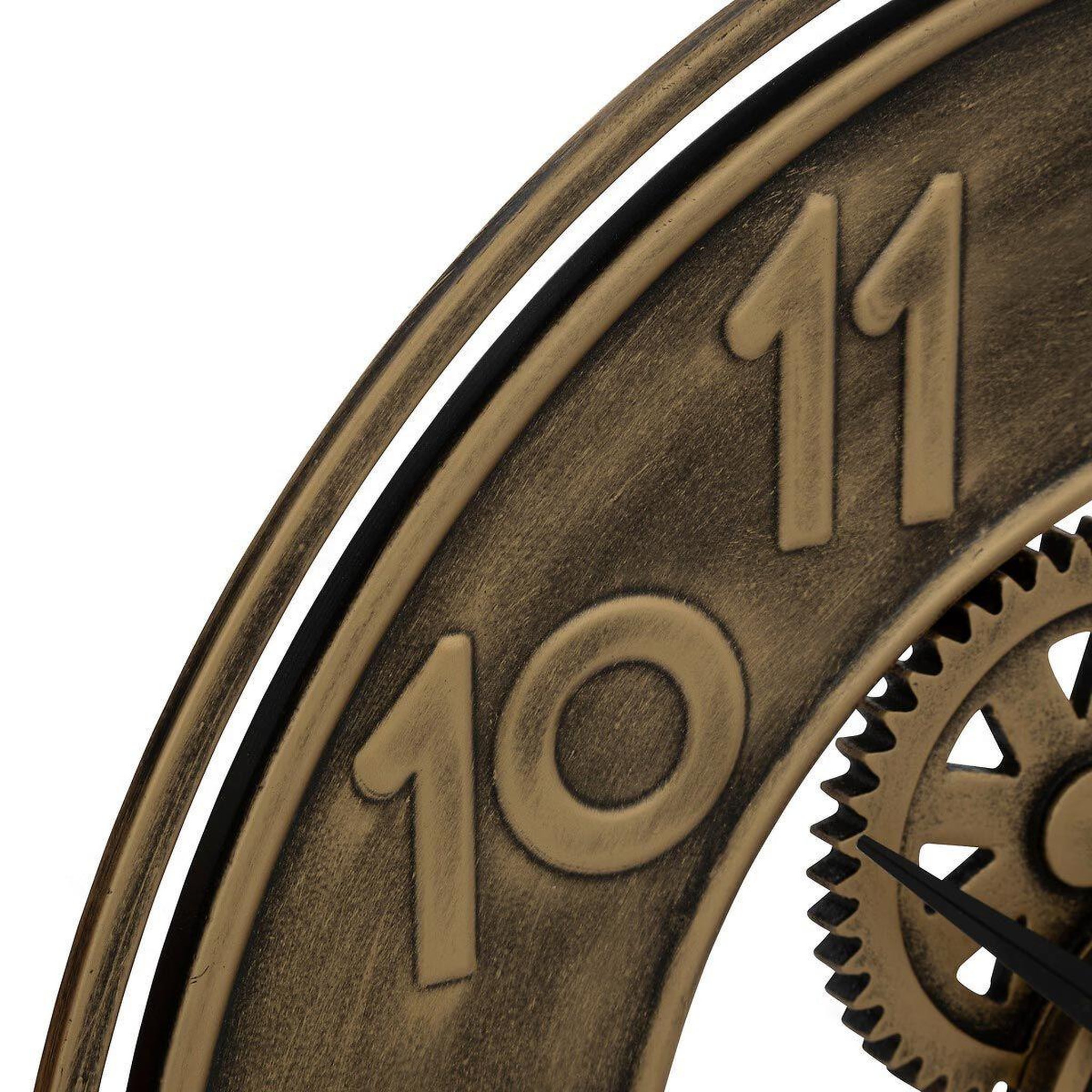 Voir la diapositive 2 : ATMOSPHERA Horloge murale mécanique  jacob  48cm or