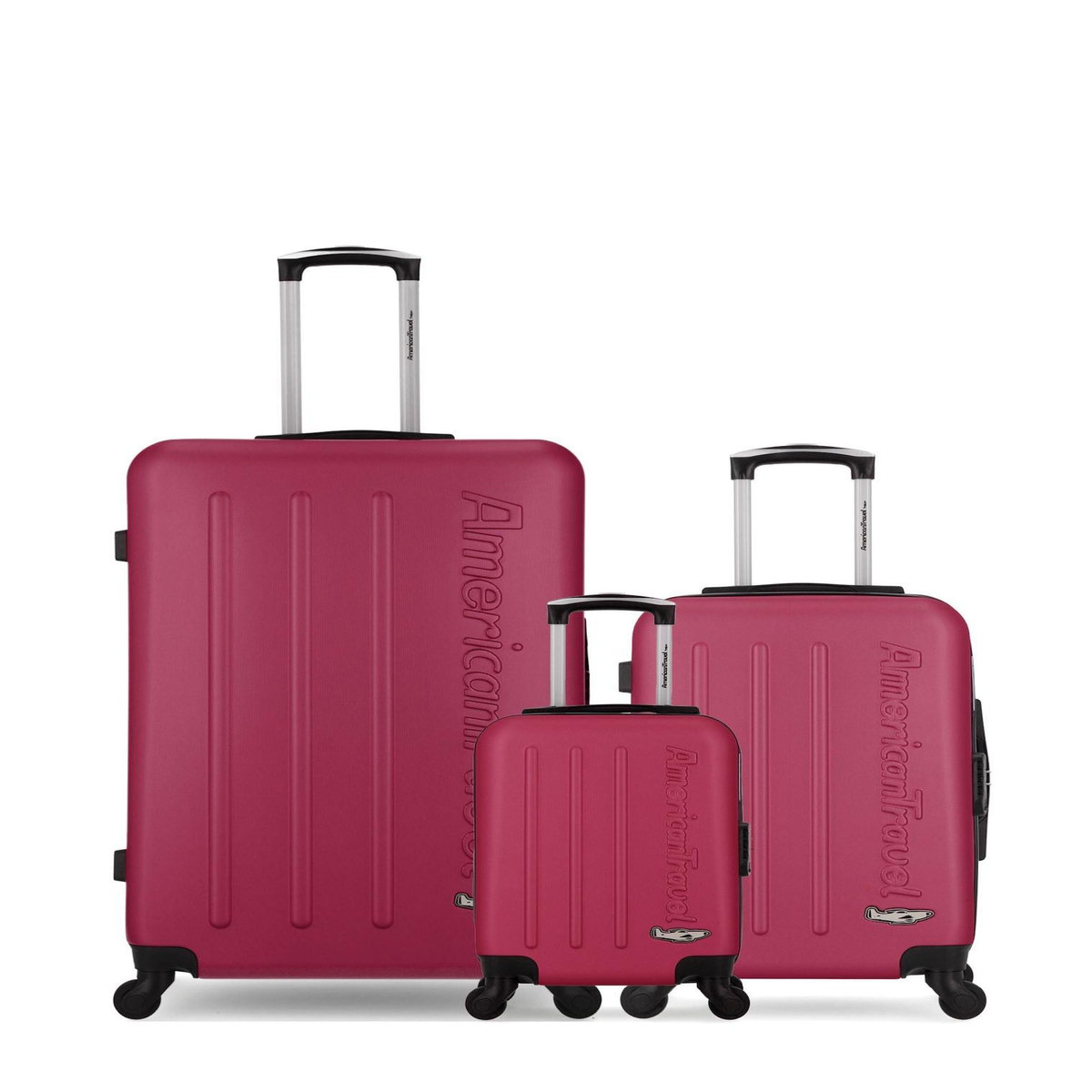 AMERICAN TRAVEL AMERICAN TRAVEL - LOT DE 3 - Valises grand format, cabine et cabine XXS BRONX