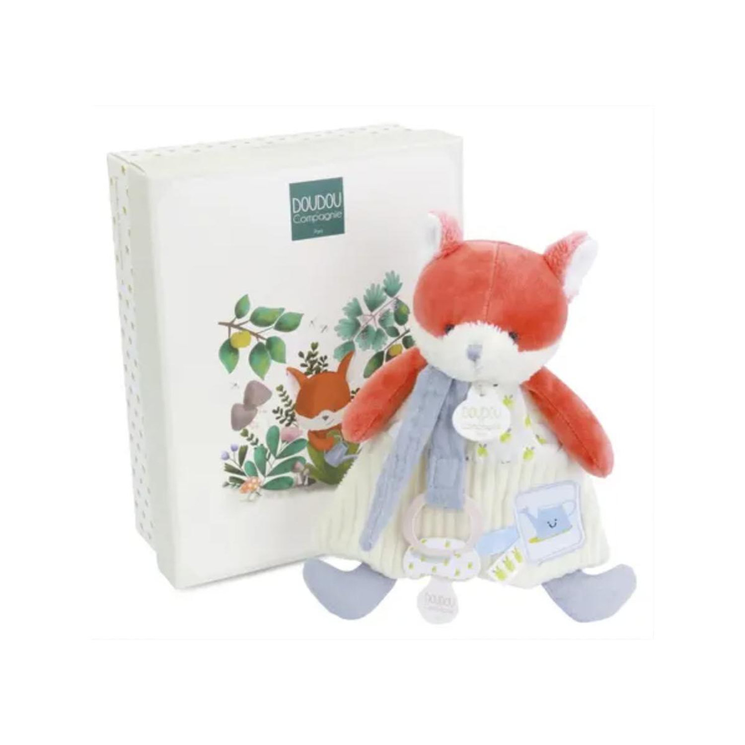 Doudou et Compagnie Fuchs Renard Schmusetuch mit Schnullerhalter 19cm 19 x 21 cm - vue 2
