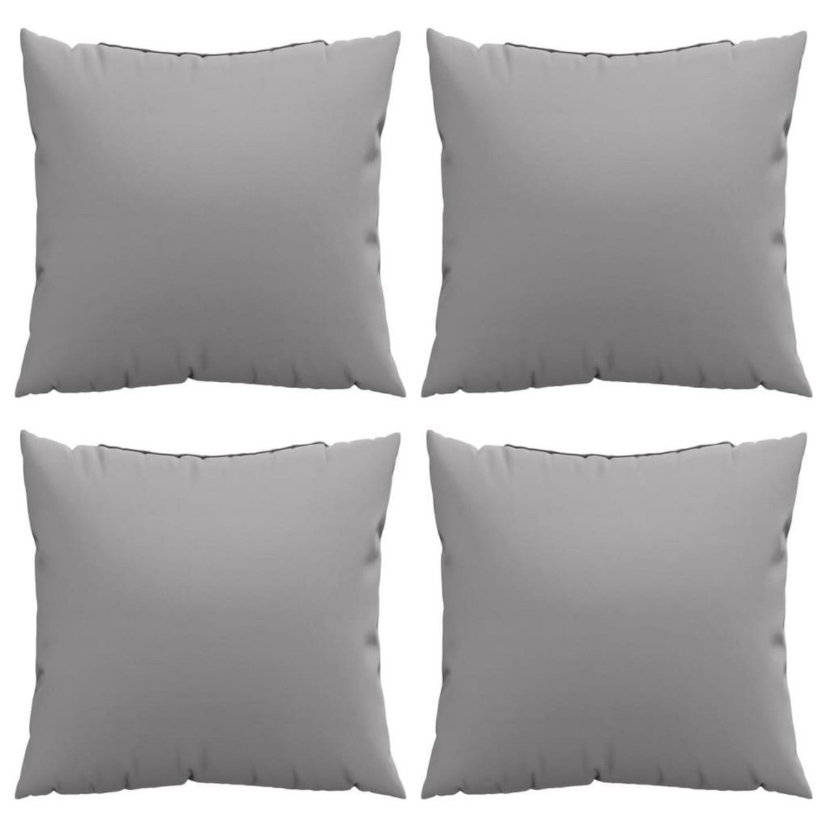VIDAXL Coussins de canape lot de 4 gris 40x40 cm tissu