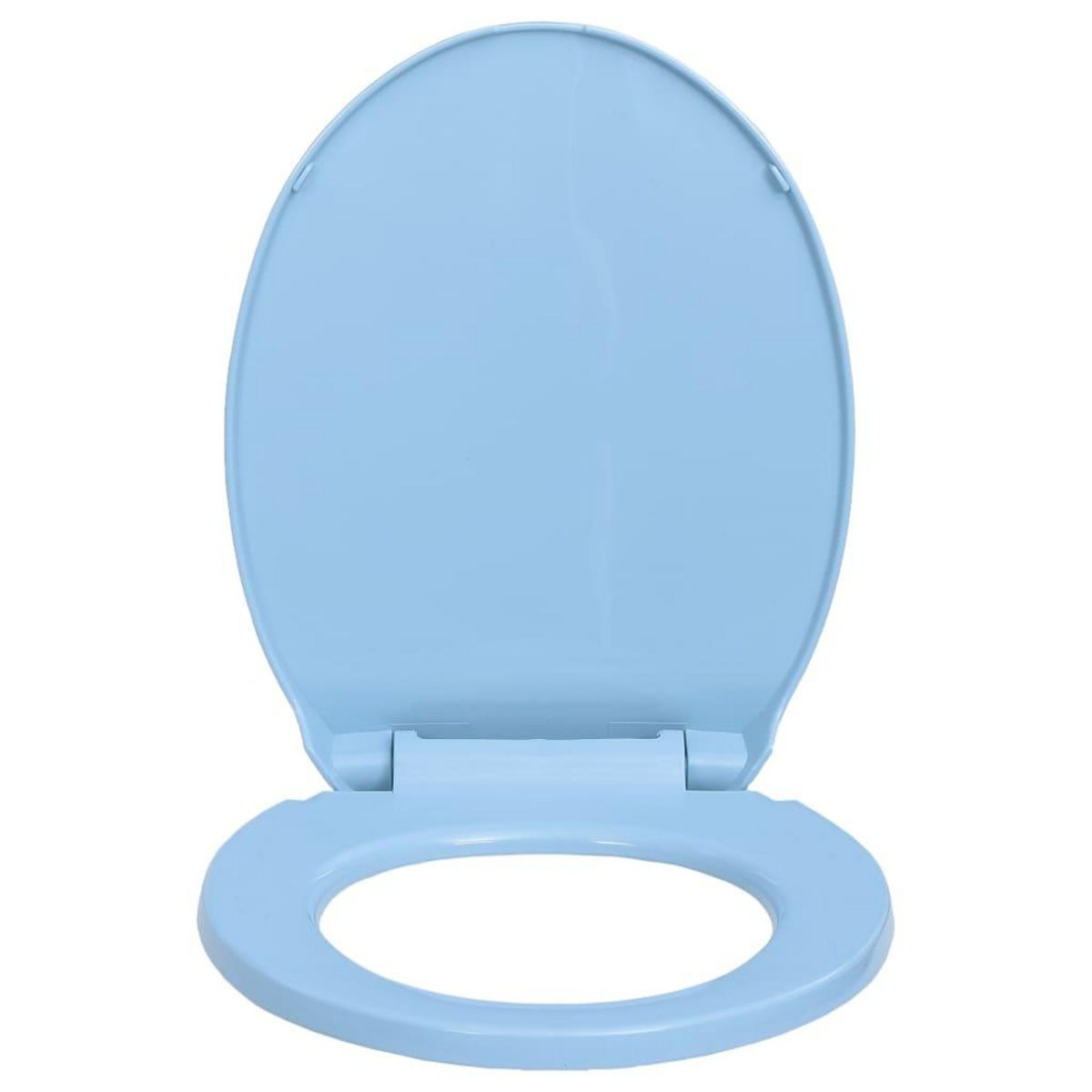 VIDAXL Siege de toilette a fermeture en douceur Bleu Ovale