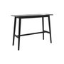 Voir la diapositive 1 : MAISON PAVANE Table de bar rectangulaire 4 personnes en bois noir 120 cm-Buvette