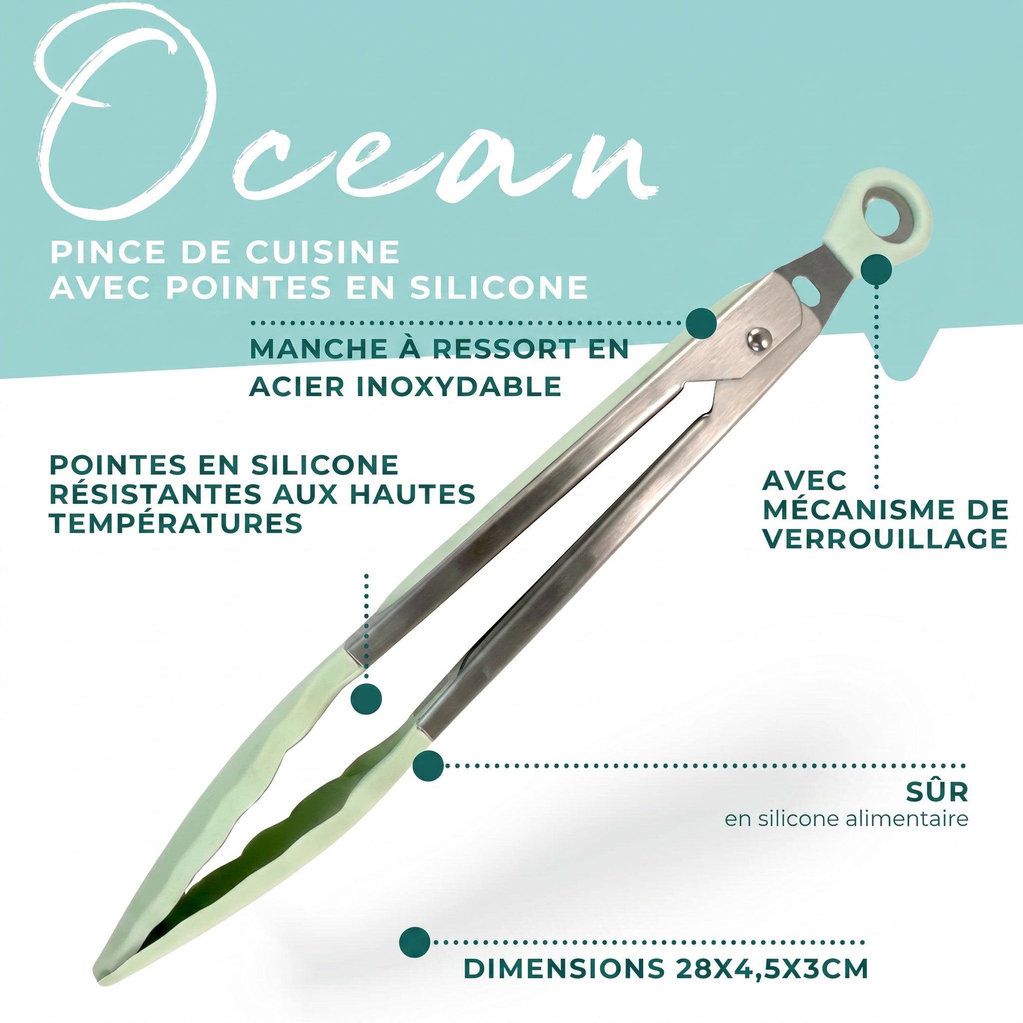 Voir la diapositive 2 : Fackelmann Pince de cuisine alimentaire fackelmann ocean