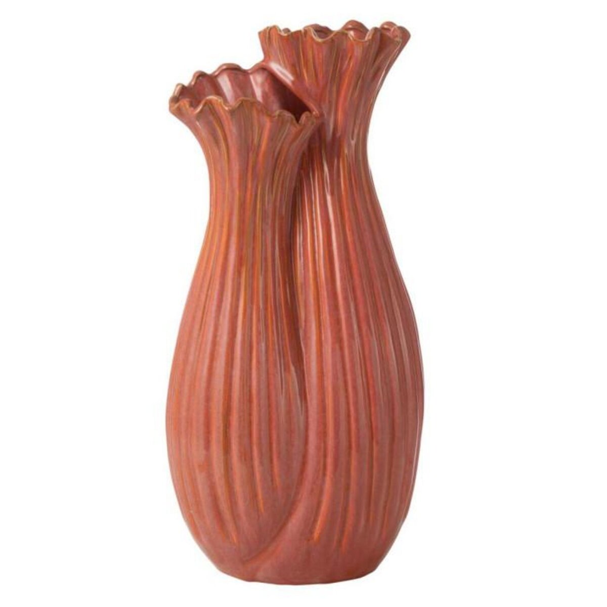 Paris Prix Vase Déco Duo en Argile  Botanica  53cm Cuivre Rose