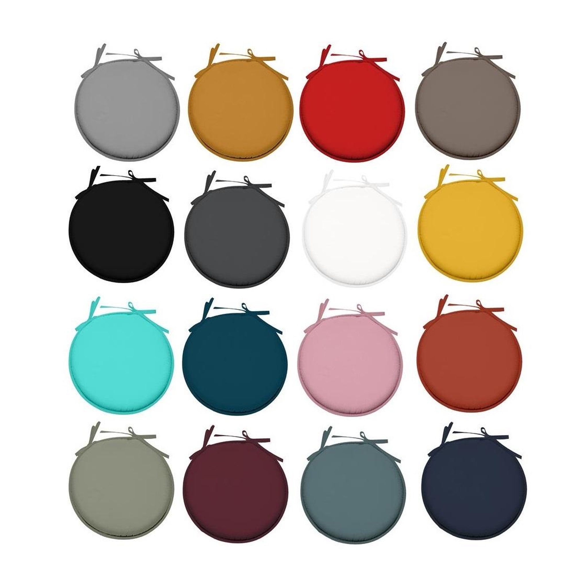 Voir la diapositive 5 : Eden Galette ronde en polyester couleur uni