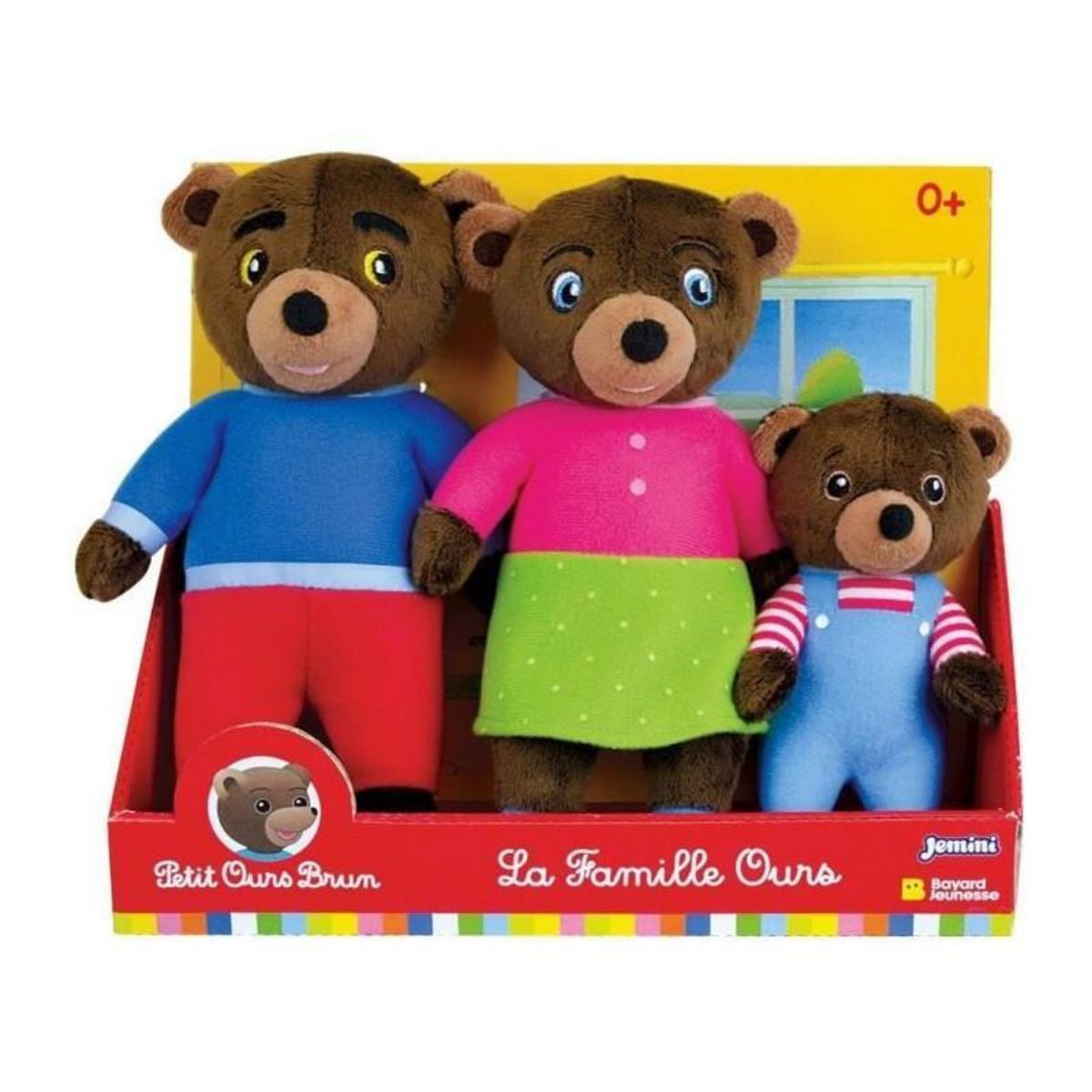JEMINI Coffret peluche - PETIT OURS BRUN - JEMINI - Famille : Maman ours, Papa ours et Petit ours brun