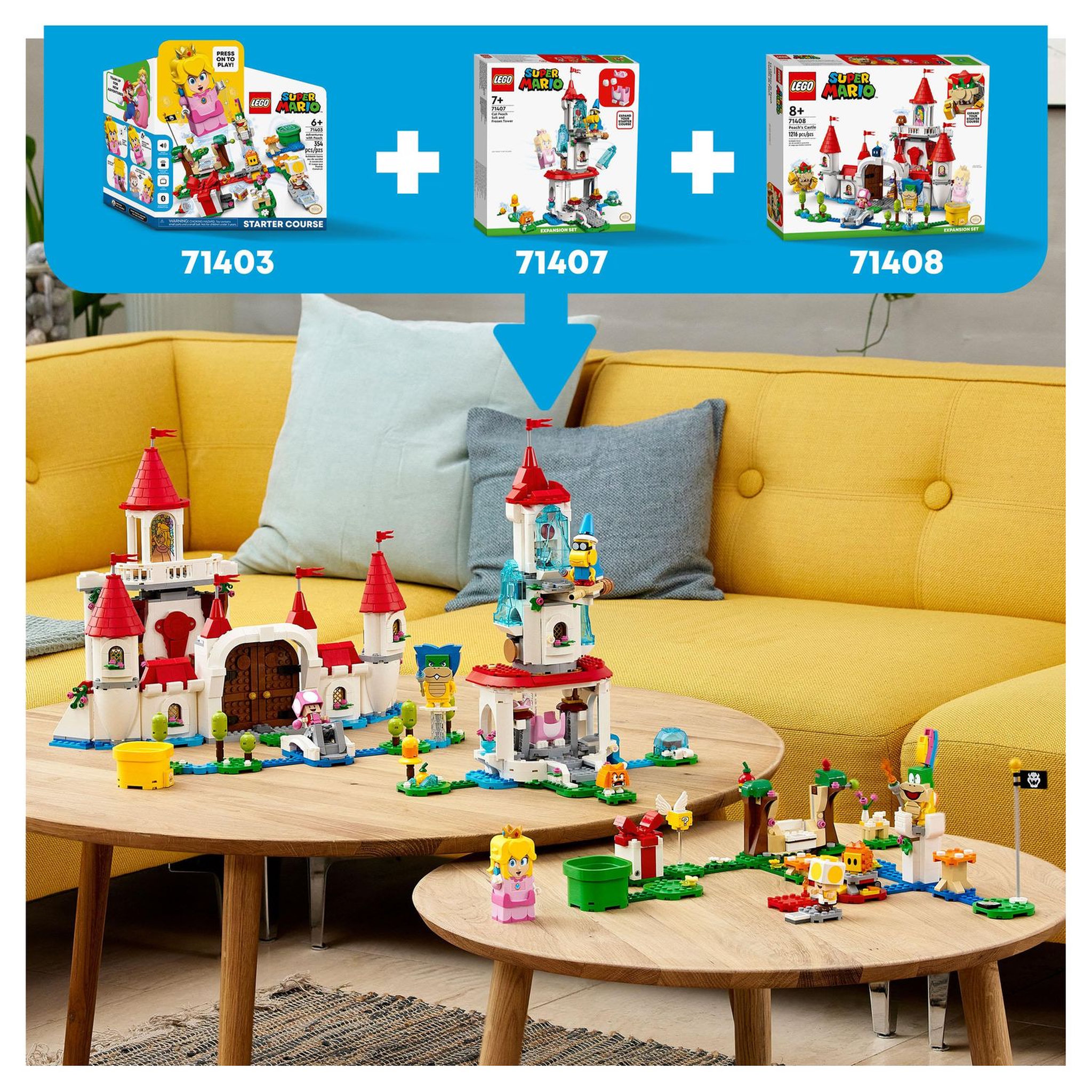 Voir la diapositive 8 : LEGO Super Mario 71408 Ensemble d&rsquo;Extension Le Château de Peach, Jouet Construction Enfant
