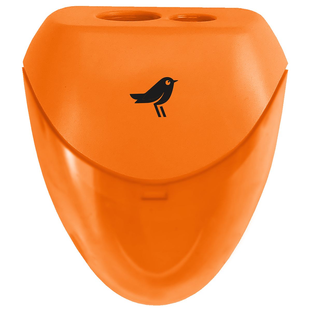 AUCHAN Taille-crayon 2 trous avec réservoir orange fluo