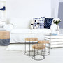 Voir la diapositive 5 : The Home Deco Factory Pouf tressé en jonc Blue Lagoon
