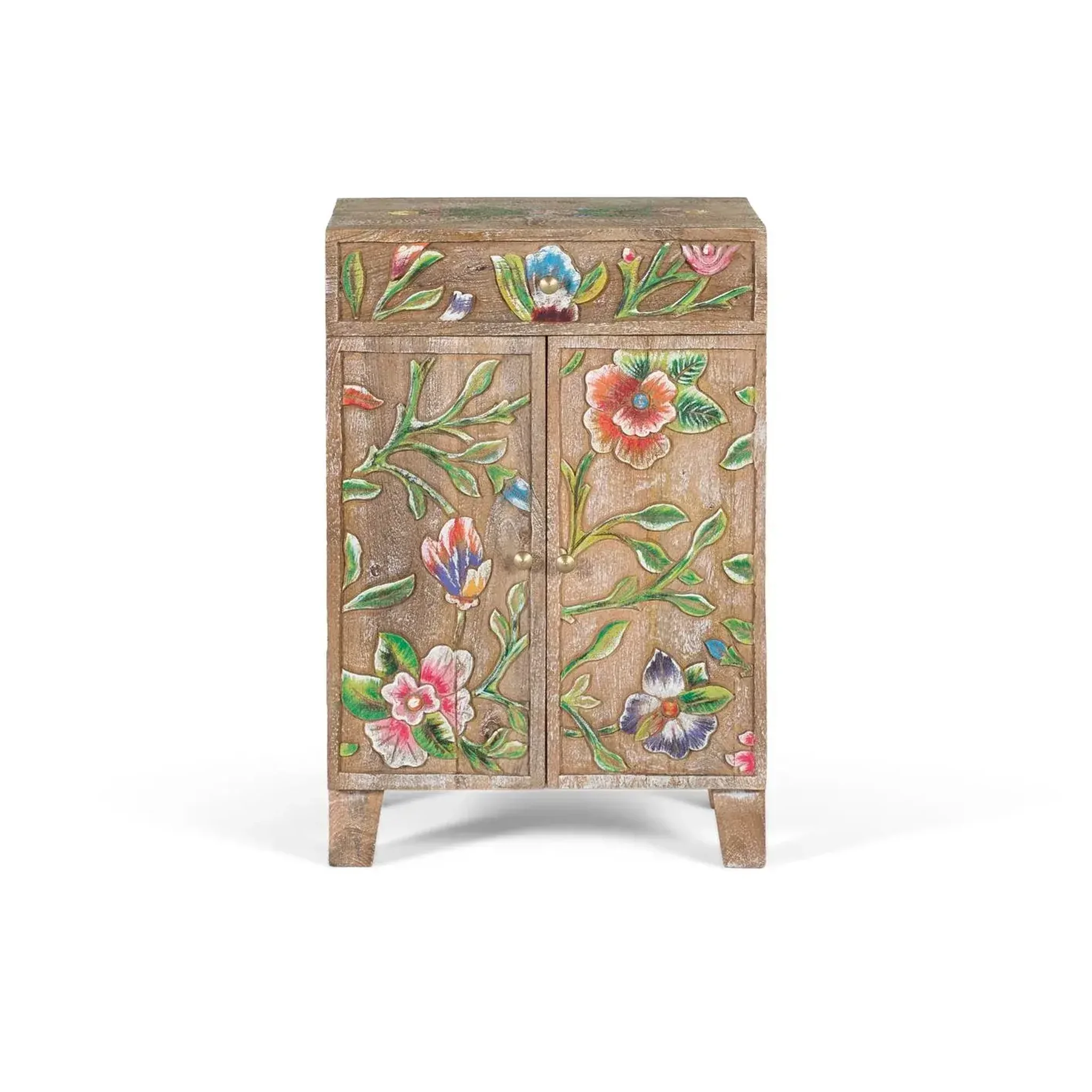 GINER Y COLOMER SL Meuble d'appoint en bois de manguier 42 cm style artisanal ethnique