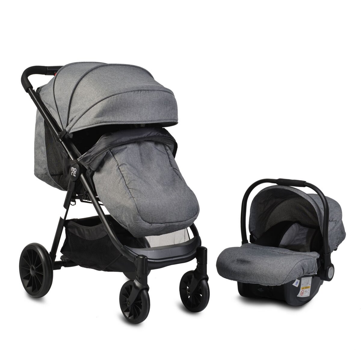 Poussette duo 2-en-1 - Gris/Noir