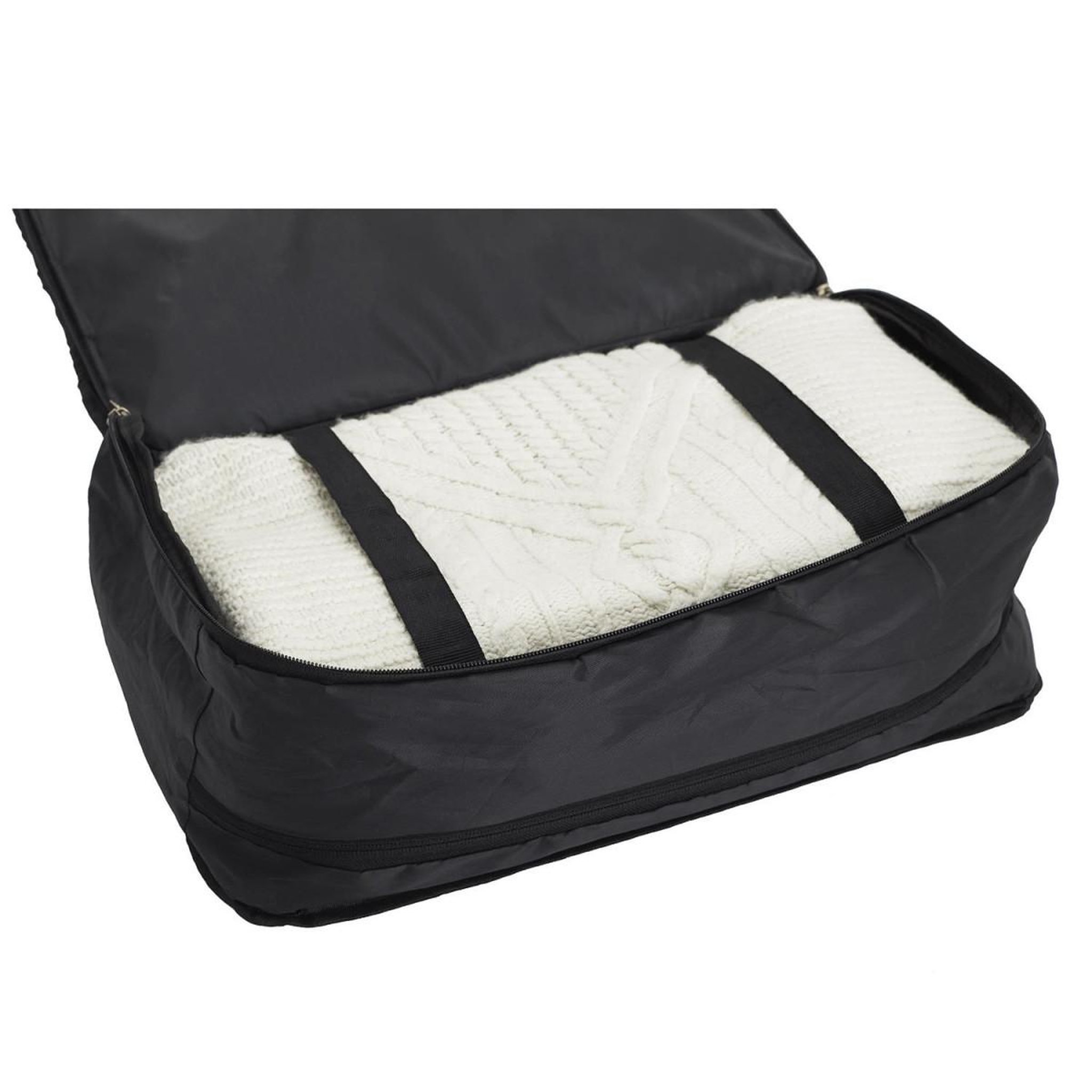 Voir la diapositive 4 : JET LAG Penderie de voyage filet  pliable  57cm noir