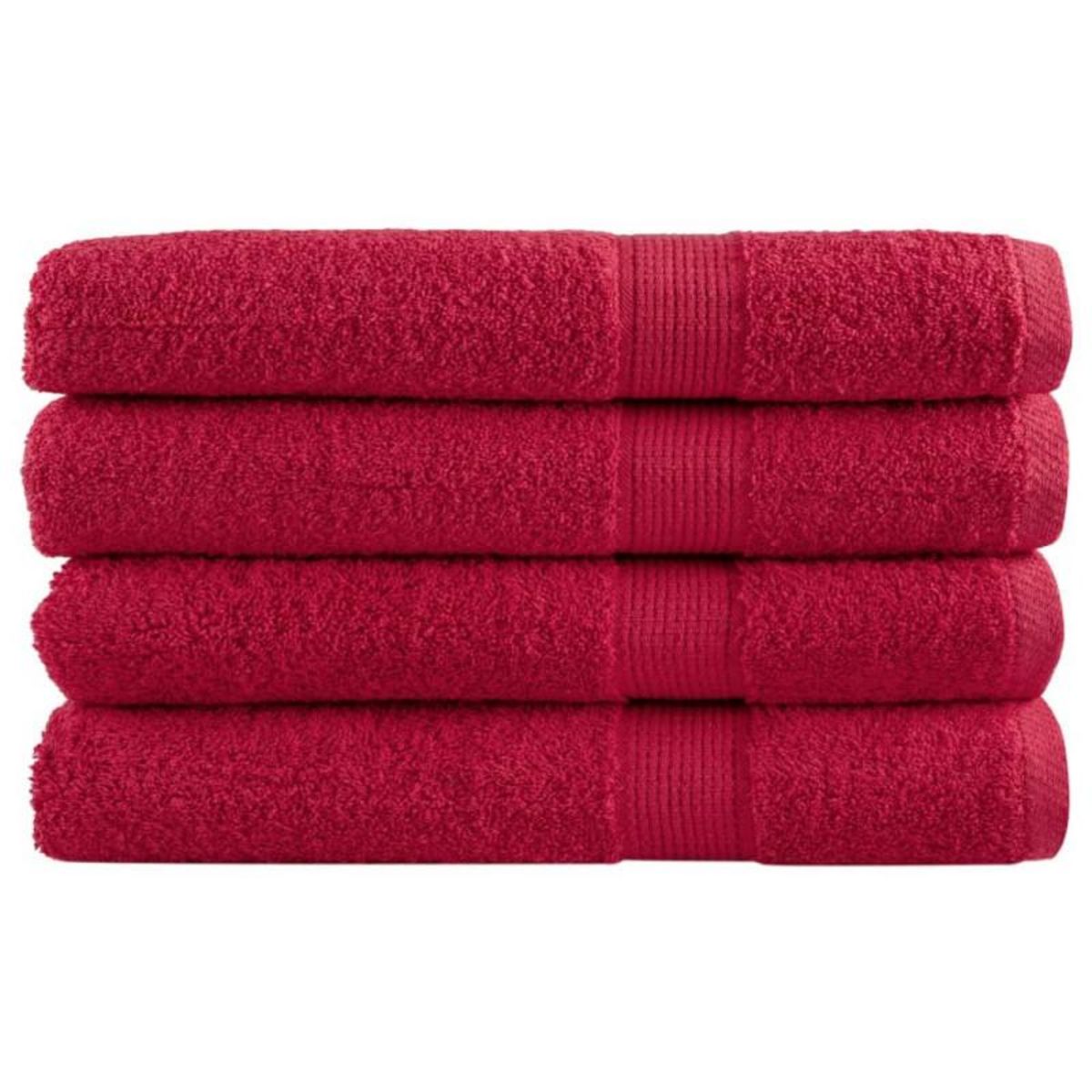VIDAXL Serviettes de qualité supérieure SOLUND 4 pcs rouge 600 g m²