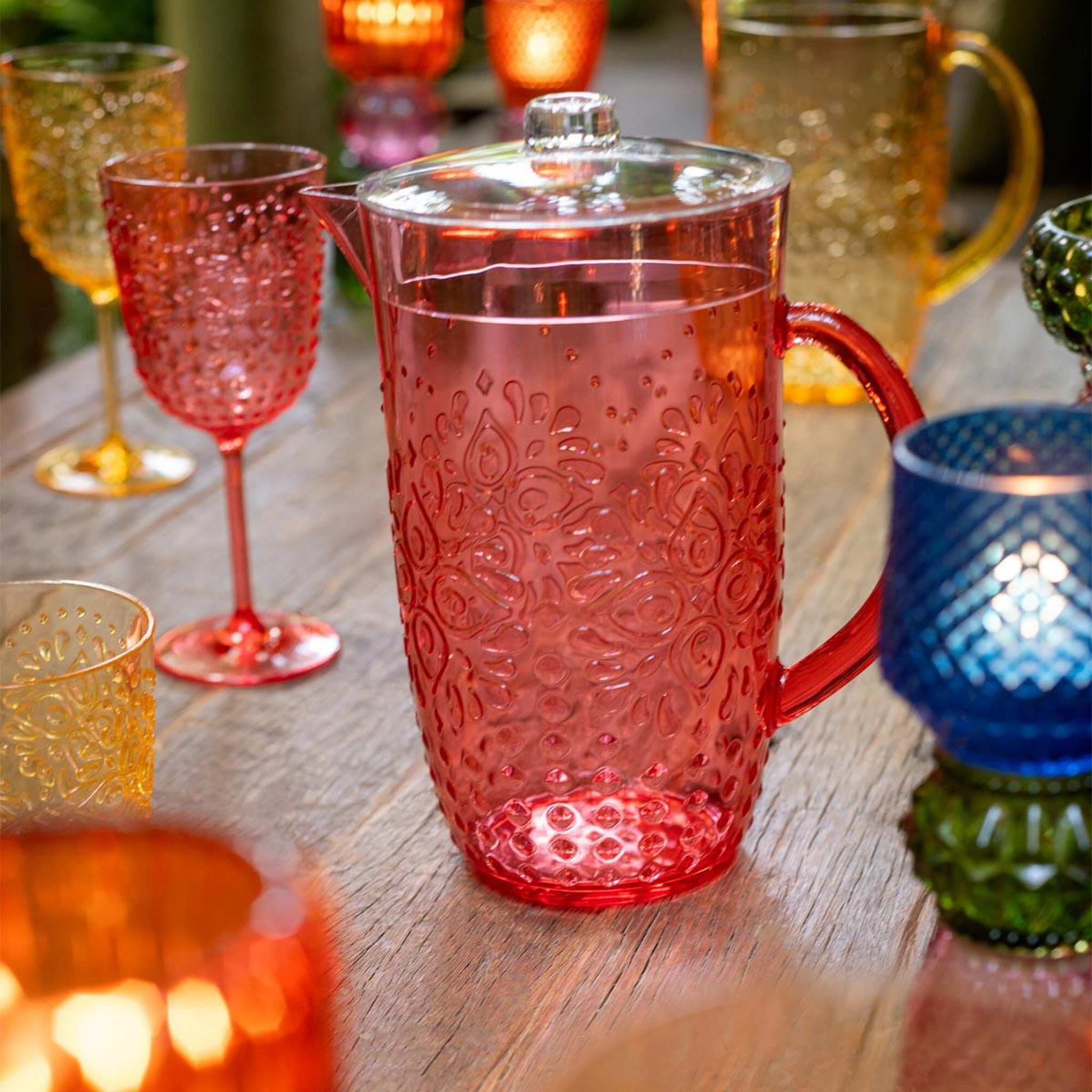 Voir la diapositive 4 : J-LINE Carafe réutilisable  barbra  2,5l rouge