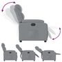 Voir la diapositive 4 : VIDAXL Fauteuil inclinable Gris clair Tissu