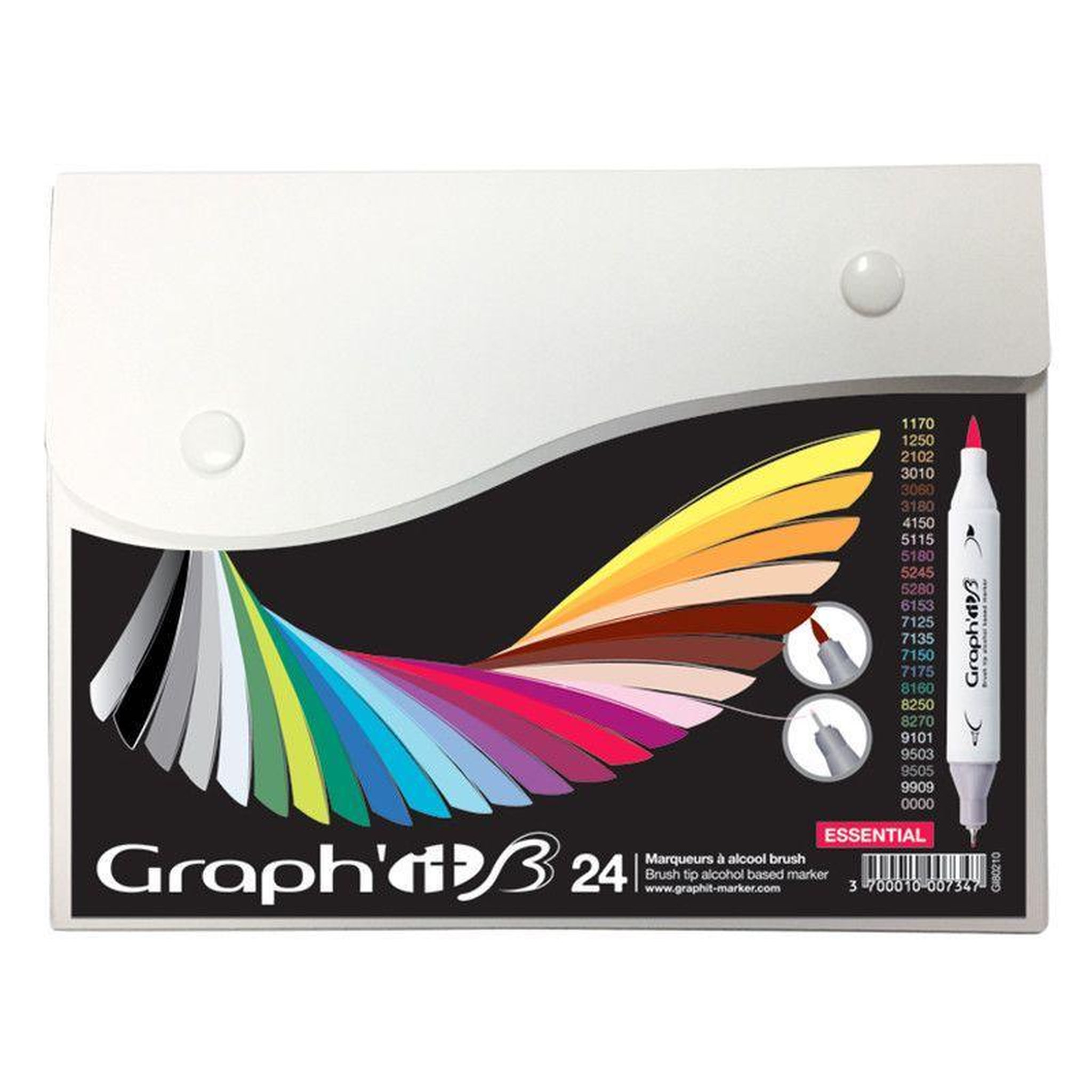 Voir la diapositive 1 : Graph it Set 24 marqueurs graph'it brush & extra fine - essentiels