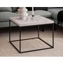 Voir la diapositive 2 : LISA DESIGN Alamosa - table basse - effet marbre blanc - 60 cm