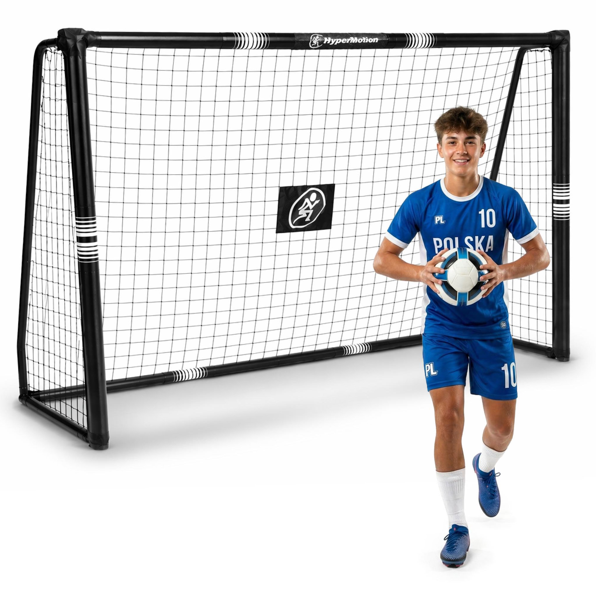 HYPERMOTION But de football HyperMotion 240 × 160 cm en acier avec filet et ancragess-