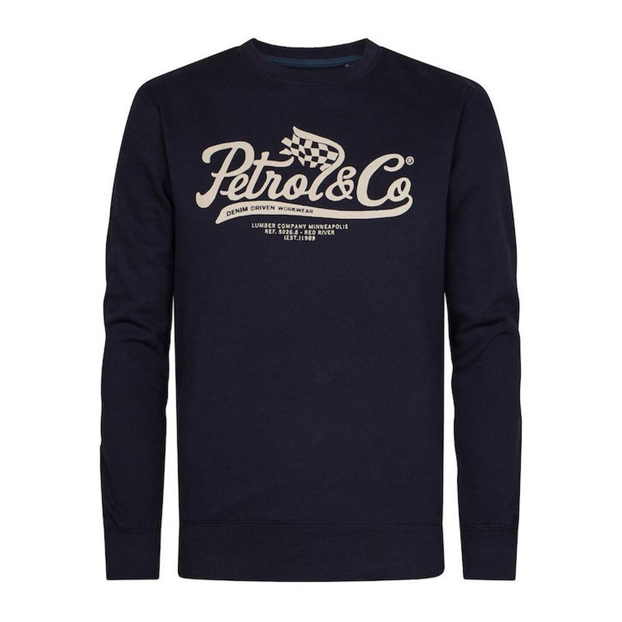 Voir la diapositive 1 : Petrol Industries Sweat Noir/Ecru Homme Petrol Industries Neck