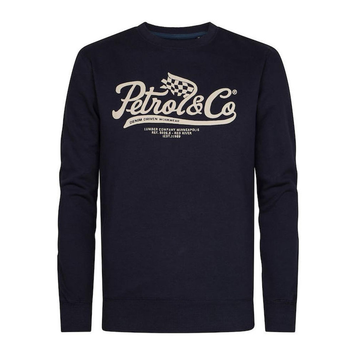 Petrol Industries Sweat /Ecru Homme Petrol Industries Neck