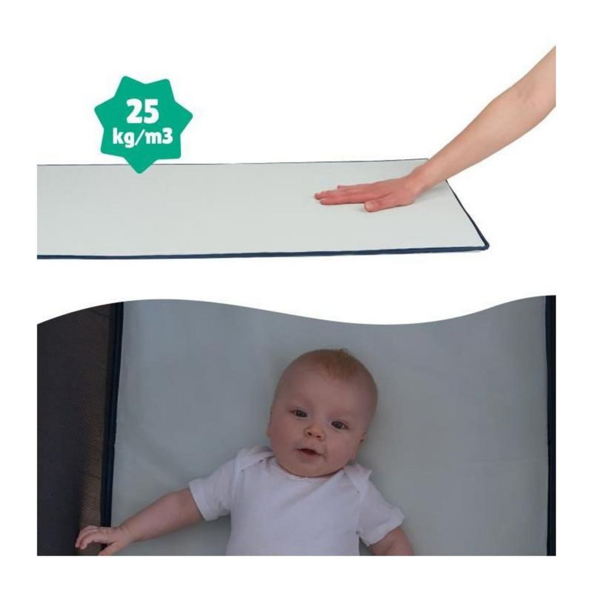 BADABULLE Badabulle Lit Parapluie Easy Clip - Facile a plier et déplier - Lit Léger et Compact avec Sac de transport inclus - Matelas in